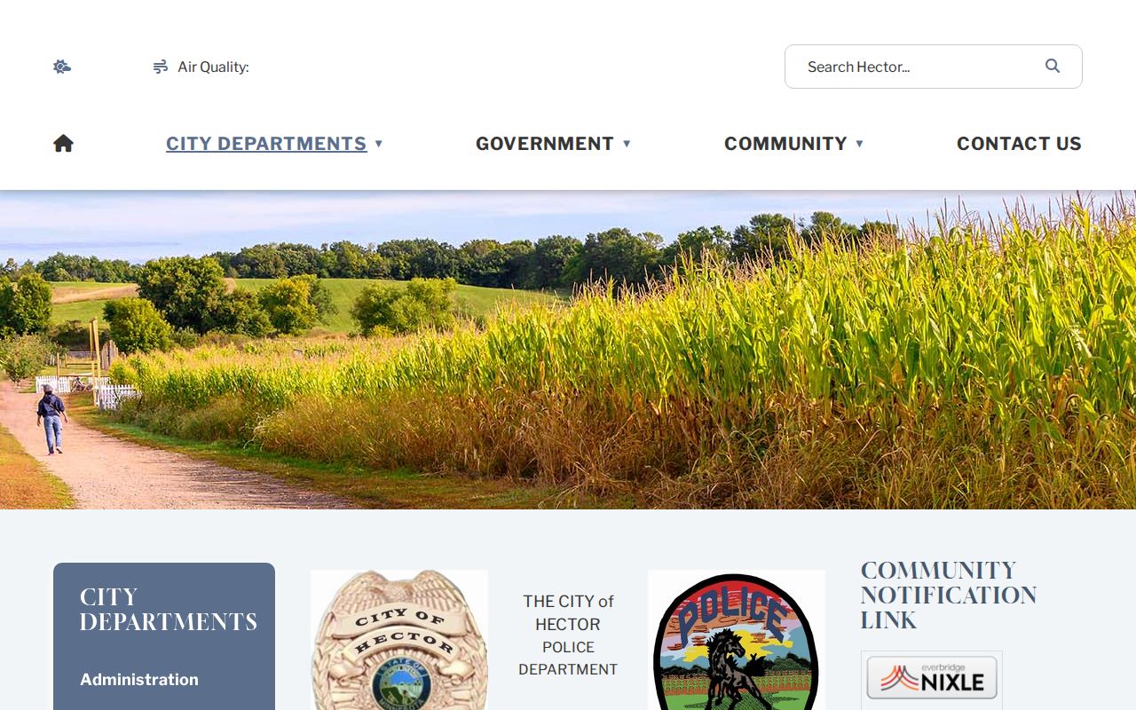 Renville County Hector Police public-records contact page