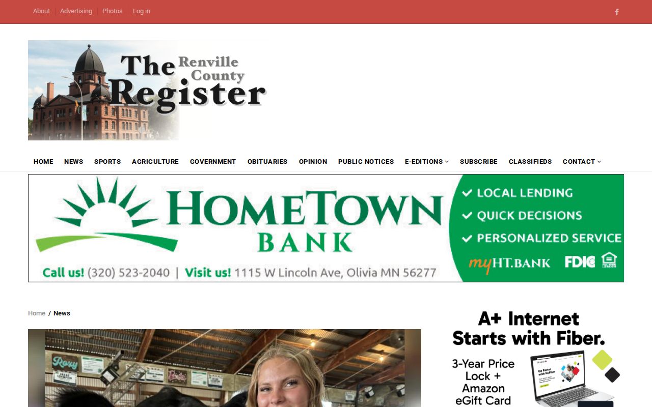 Renville County Register local news source for arrest reporting